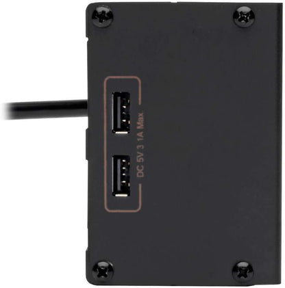 Isobar 4 Outlet Surge Protector Power Strip with 2 USB Charging Ports, 8Ft Long Cord, Right-Angle Plug, Metal, 3330 Joules, Lifetime Limited Warranty & $50K Insurance (IBAR4ULTRAUSBB)