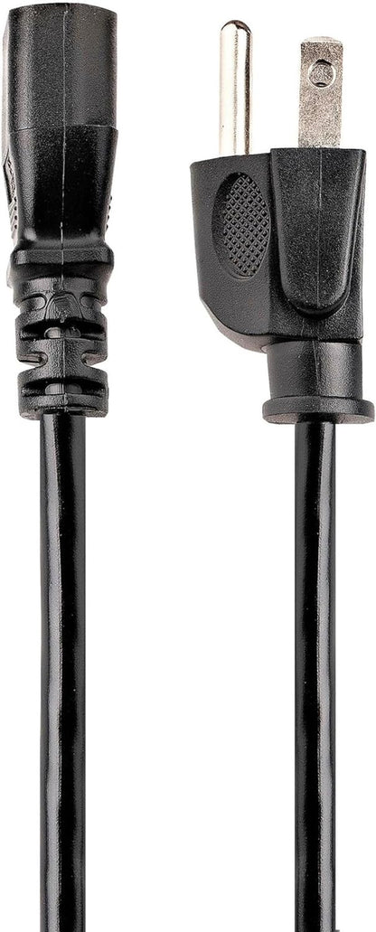 12Ft (3.6M) Computer Power Cord, NEMA 5-15P to C13, 10A 125V, 18AWG, Black Replacement AC Power Cord, Printer Power Cord, PC Power Supply Cable, Monitor Power Cable - UL Listed (PXT10112)